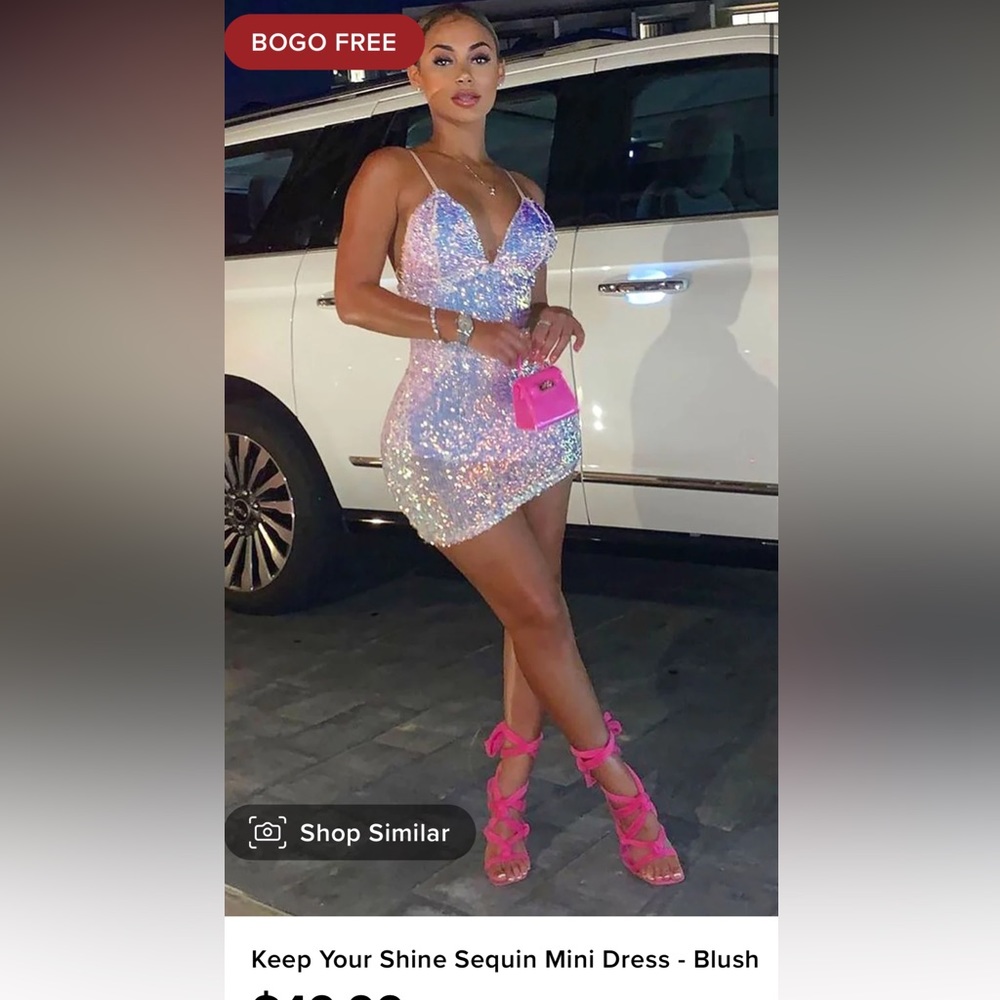 Fashionova Keep Your Shine Mini Dress